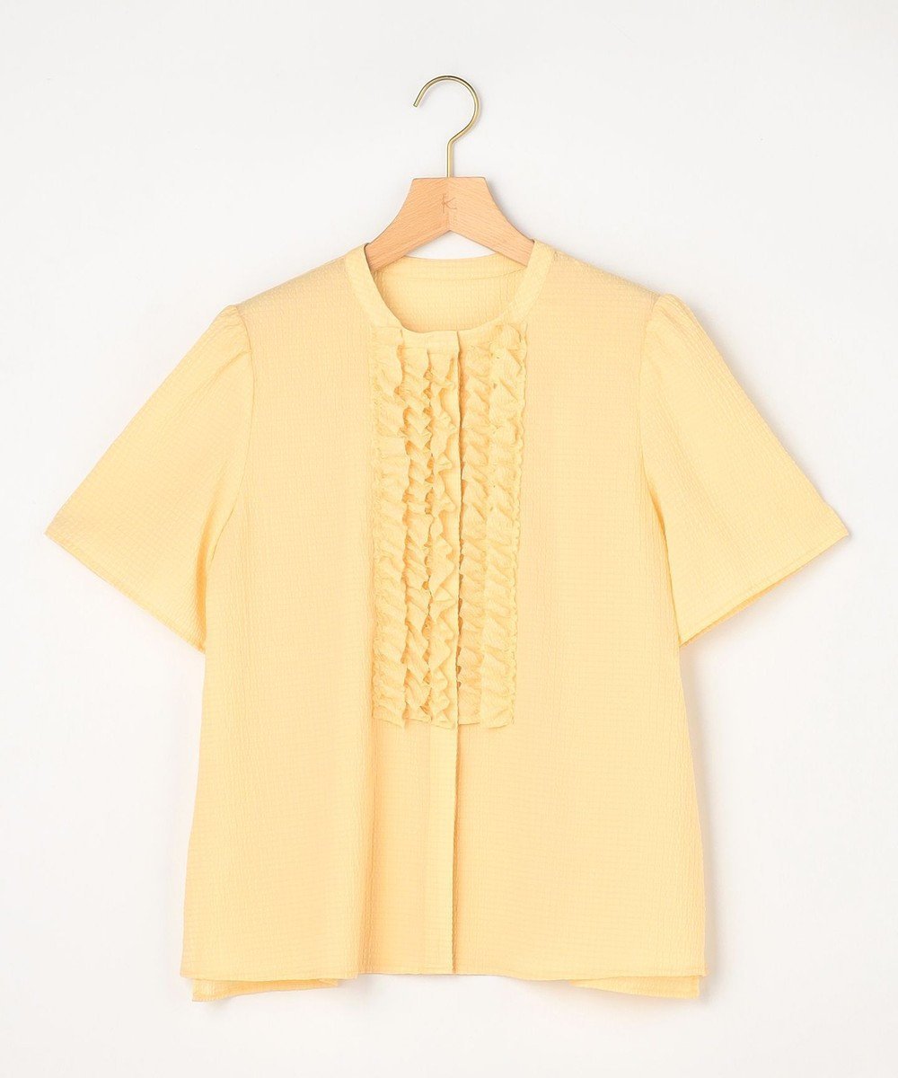 【組曲/KUMIKYOKU】の【先行予約】【WEB限定】サッカーギンガムチェック フロントフリルブラウス インテリア・キッズ・メンズ・レディースファッション・服の通販 founy(ファニー) ファッション Fashion レディースファッション Fashion for Women トップス・カットソー Cut & Sew Tops シャツ・ブラウス・オフィスカジュアル Elegant Blouses & Button-Ups 春 Spring ギンガム Gingham, Gingham Fabric サッカー Seersucker, Summer Fabric スニーカー Sneakers, Trainers チェック Check, Plaid, Tartan デニム Denim, Jeans Material バランス Balance, Style Balance フェミニン Feminine, Girly フリル Frill, Ruffle フロント Front, Front Design ボトム Bottoms, Lower Wear S/S・春夏 SS, Spring/Summer, Warm Season おすすめ Recommended / Our Picks 夏 Summer イエロー系|ID: prp329100004914409 ipo3291000000036829925