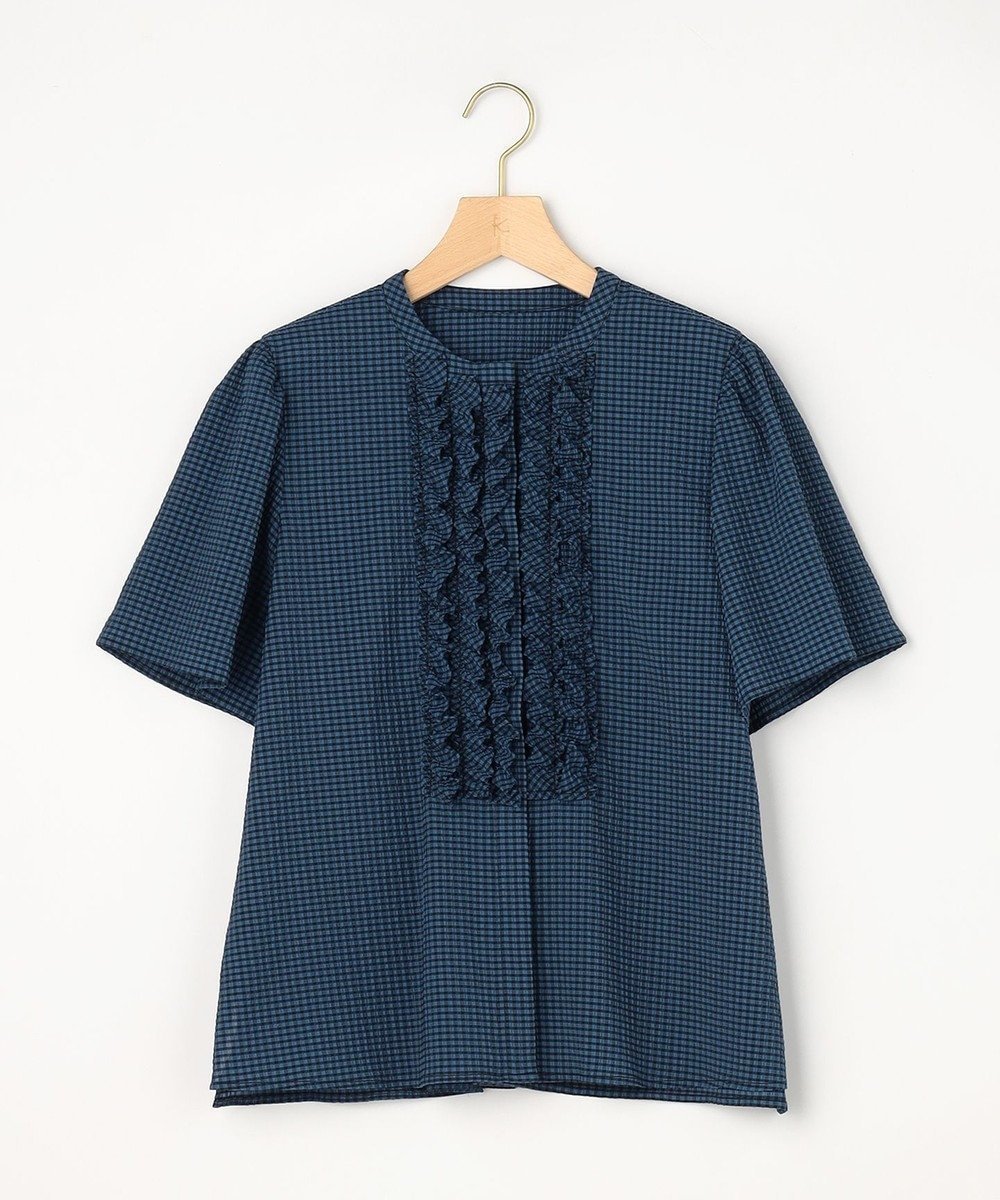 【組曲/KUMIKYOKU】の【先行予約】【WEB限定】サッカーギンガムチェック フロントフリルブラウス インテリア・キッズ・メンズ・レディースファッション・服の通販 founy(ファニー) ファッション Fashion レディースファッション Fashion for Women トップス・カットソー Cut & Sew Tops シャツ・ブラウス・オフィスカジュアル Elegant Blouses & Button-Ups 春 Spring ギンガム Gingham, Gingham Fabric サッカー Seersucker, Summer Fabric スニーカー Sneakers, Trainers チェック Check, Plaid, Tartan デニム Denim, Jeans Material バランス Balance, Style Balance フェミニン Feminine, Girly フリル Frill, Ruffle フロント Front, Front Design ボトム Bottoms, Lower Wear S/S・春夏 SS, Spring/Summer, Warm Season おすすめ Recommended / Our Picks 夏 Summer ブルー系3|ID: prp329100004914409 ipo3291000000036829929