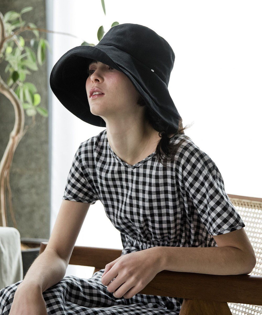 【ムーンバット/MOONBAT】の【遮光】ワイヤー入りラフィネハット(つば広タイプ) 速乾/接触冷感/一級遮光/UVカット/軽量/手洗い可能/サイズ調整可能 インテリア・キッズ・メンズ・レディースファッション・服の通販 founy(ファニー) 　ファッション　Fashion　レディースファッション　Fashion for Women　キャップ&ハット　Hats & Caps　軽量　Lightweight, Ultra Light　タオル　Towel, Bath Towel　帽子　Hat, Headwear　日傘　Parasol, UV Umbrella　ワイヤー　Wire, Wired Bra　おすすめ　Recommended / Our Picks　夏　Summer　ブラック|ID: prp329100004914435 ipo3291000000036830135