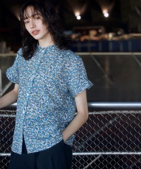【組曲/KUMIKYOKU】のフラワーガーデンプリント ブラウス 人気、トレンドファッション・服の通販 founy(ファニー) ファッション Fashion レディースファッション Fashion for Women トップス・カットソー Cut & Sew Tops シャツ・ブラウス・オフィスカジュアル Elegant Blouses & Button-Ups 春 Spring シャドー Shadow, Subtle Pattern シンプル Simple, Minimal スリーブ Sleeve, Long Sleeve / Short Sleeve セットアップ Set-Up, Coordinated Outfit チェック Check, Plaid, Tartan フリル Frill, Ruffle フレア Flare, Flared フレンチ French, French Style プリント Print, Printed Pattern S/S・春夏 SS, Spring/Summer, Warm Season 夏 Summer エレガント 上品 Elegant |ID:prp329100004917050