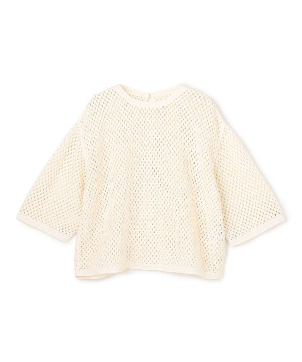 【アンフィーロ 自由区/UNFILO】のクロシェレースニット ハーフスリーブ プルオーバー インテリア・キッズ・メンズ・レディースファッション・服の通販 founy(ファニー) 　ファッション　Fashion　レディースファッション　Fashion for Women　トップス・カットソー　Cut & Sew Tops　ニット　Knit Tops & Sweaters　カジュアルプルオーバー・ニットトップス　Pullovers & Knit Tops / Casual Pullovers　ウォッシャブル　Machine Washable　春　Spring　かぎ針　Crochet　シンプル　Simple, Minimal　スリーブ　Sleeve, Long Sleeve / Short Sleeve　セーター　Sweater, Knitwear　デニム　Denim, Jeans Material　トレンド　Trend, Trending Now　ハーフ　Half, Half-Length　ボトム　Bottoms, Lower Wear　ロング　Long, Long-Length　S/S・春夏　SS, Spring/Summer, Warm Season　おすすめ　Recommended / Our Picks　夏　Summer　エクリュ|ID: prp329100004917075 ipo3291000000036867702