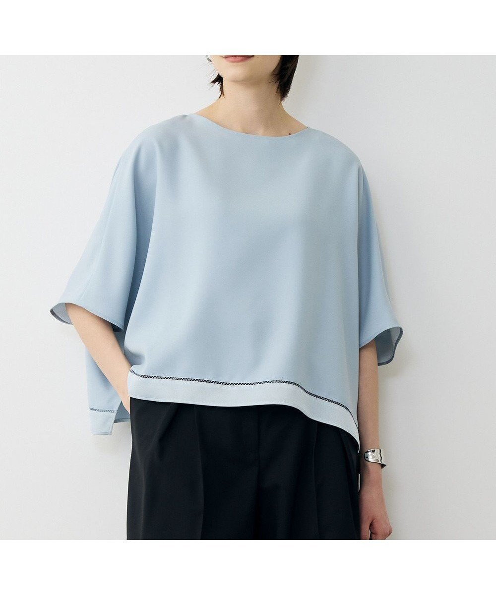 【アイシービー/iCB】の【WEB限定カラーあり】 FluidBackSatin クロップドブラウス インテリア・キッズ・メンズ・レディースファッション・服の通販 founy(ファニー) 　ファッション　Fashion　レディースファッション　Fashion for Women　トップス・カットソー　Cut & Sew Tops　シャツ・ブラウス・オフィスカジュアル　Elegant Blouses & Button-Ups　春　Spring　クロップド　Cropped, Short Length　サテン　Satin, Glossy Fabric　シンプル　Simple, Minimal　スリーブ　Sleeve, Long Sleeve / Short Sleeve　セットアップ　Set-Up, Coordinated Outfit　なめらか　Smooth, Silky Texture　バランス　Balance, Style Balance　ワイド　Wide, Wide Fit　ワーク　Workwear, Utility Style　S/S・春夏　SS, Spring/Summer, Warm Season　おすすめ　Recommended / Our Picks　夏　Summer　エレガント 上品　Elegant　2026年　2026　サックスグレー[WEB限定]|ID: prp329100004917079 ipo3291000000036867790