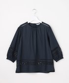 【ジェイ プレス/J.PRESS】のスパンソフトクロス刺繍 ブラウス 人気、トレンドファッション・服の通販 founy(ファニー) ファッション Fashion レディースファッション Fashion for Women トップス・カットソー Cut & Sew Tops シャツ・ブラウス・オフィスカジュアル Elegant Blouses & Button-Ups イエロー Yellow 春 Spring デコルテ Décolleté, Neckline デニム Denim, Jeans Material レース Lace, Lace Fabric S/S・春夏 SS, Spring/Summer, Warm Season 夏 Summer エレガント 上品 Elegant thumbnail ネイビー系|ID: prp329100004917080 ipo3291000000036867821