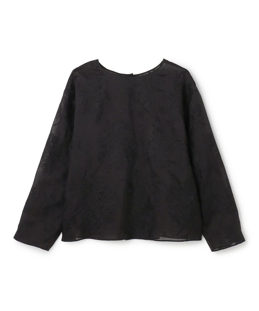 【アンフィーロ 自由区/UNFILO】の【前後着用可能の2WAY仕様】ボタニカル エンブロイダリー ブラウス インテリア・キッズ・メンズ・レディースファッション・服の通販 founy(ファニー) 　ファッション　Fashion　レディースファッション　Fashion for Women　トップス・カットソー　Cut & Sew Tops　シャツ・ブラウス・オフィスカジュアル　Elegant Blouses & Button-Ups　エンブロイダリー　Embroidery Design　カーディガン　Cardigan, Knitwear　シアー　Sheer, See-Through　シンプル　Simple, Minimal　ボタニカル　Botanical, Floral Pattern　夏　Summer　春　Spring　S/S・春夏　SS, Spring/Summer, Warm Season　ブラック|ID: prp329100004918007 ipo3291000000036886751