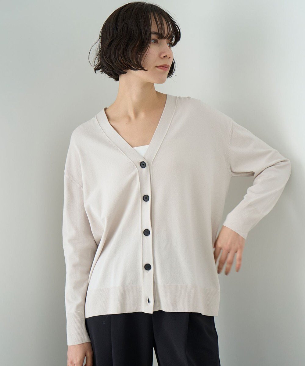 【アンフィーロ 自由区/UNFILO】の【新色追加】マイビューティニット カーディガン インテリア・キッズ・メンズ・レディースファッション・服の通販 founy(ファニー) 　ファッション　Fashion　レディースファッション　Fashion for Women　トップス・カットソー　Cut & Sew Tops　ニット　Knit Tops & Sweaters　カーディガン・羽織り　Layered Style Cardigans　ウォッシャブル　Machine Washable　カーディガン　Cardigan, Knitwear　抗菌　Antibacterial, Bacteria-Resistant　タートルネック　Turtleneck, High Neck　ツイスト　Tweed, Tweed Fabric　ペプラム　Peplum, Flared Hem　リラックス　Relax, Relaxed Fit　A/W・秋冬　Autumn/Winter　S/S・春夏　SS, Spring/Summer, Warm Season　夏　Summer　アイボリー|ID: prp329100004918008 ipo3291000000036886766