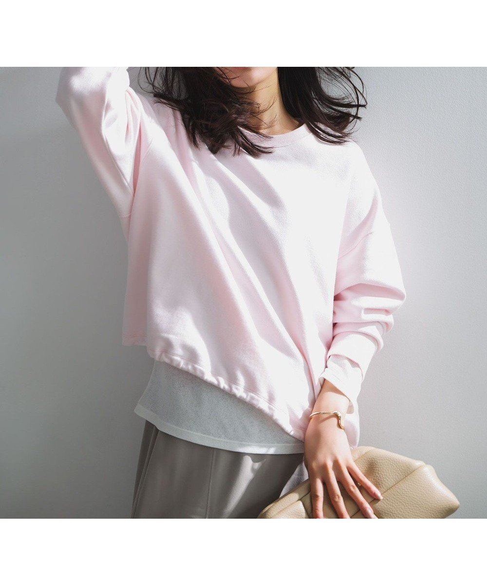 【アンフィーロ 自由区/UNFILO】のハイストレッチ ドロストスウェット 人気、トレンドファッション・服の通販 founy(ファニー) 　ファッション　Fashion　レディースファッション　Fashion for Women　トップス・カットソー　Cut & Sew Tops　レディースパーカー・カジュアルフーディー　Casual Hoodies & Sweatshirts　スウェット・クルーネックトップス　Sweatshirts & Crewnecks / Relaxed Fit Sweat Tops　春　Spring　クロップド　Cropped, Short Length　軽量　Lightweight, Ultra Light　スウェット / スエット　Sweatshirt, Sweatwear　ストレッチ　Stretch, Stretchy Fabric　スピンドル　Spindle, Drawcord　バランス　Balance, Style Balance　バルーン　Balloon, Balloon Silhouette　S/S・春夏　SS, Spring/Summer, Warm Season　再入荷　Restock / Back in Stock　夏　Summer　新作・新入荷　New Arrivals / New In　 other-1|ID: prp329100004918926 ipo3291000000036898599