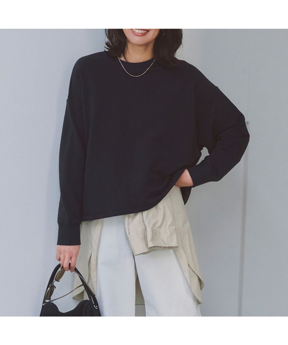 【アンフィーロ 自由区/UNFILO】のハイストレッチ ドロストスウェット インテリア・キッズ・メンズ・レディースファッション・服の通販 founy(ファニー) 　ファッション　Fashion　レディースファッション　Fashion for Women　トップス・カットソー　Cut & Sew Tops　レディースパーカー・カジュアルフーディー　Casual Hoodies & Sweatshirts　スウェット・クルーネックトップス　Sweatshirts & Crewnecks / Relaxed Fit Sweat Tops　春　Spring　クロップド　Cropped, Short Length　軽量　Lightweight, Ultra Light　スウェット / スエット　Sweatshirt, Sweatwear　ストレッチ　Stretch, Stretchy Fabric　スピンドル　Spindle, Drawcord　バランス　Balance, Style Balance　バルーン　Balloon, Balloon Silhouette　S/S・春夏　SS, Spring/Summer, Warm Season　再入荷　Restock / Back in Stock　夏　Summer　新作・新入荷　New Arrivals / New In　ネイビー|ID: prp329100004918926 ipo3291000000036898608