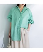 【グリーンパークス/Green Parks】のイージーケア抜け衿シャツ 人気、トレンドファッション・服の通販 founy(ファニー) ファッション Fashion レディースファッション Fashion for Women トップス・カットソー Cut & Sew Tops シャツ・ブラウス・オフィスカジュアル Elegant Blouses & Button-Ups インナー Innerwear シンプル Simple, Minimal ポケット Pocket, Pocket Detail エレガント 上品 Elegant 夏 Summer 春 Spring S/S・春夏 SS, Spring/Summer, Warm Season thumbnail Stripe Green|ID: prp329100004918932 ipo3291000000036898654