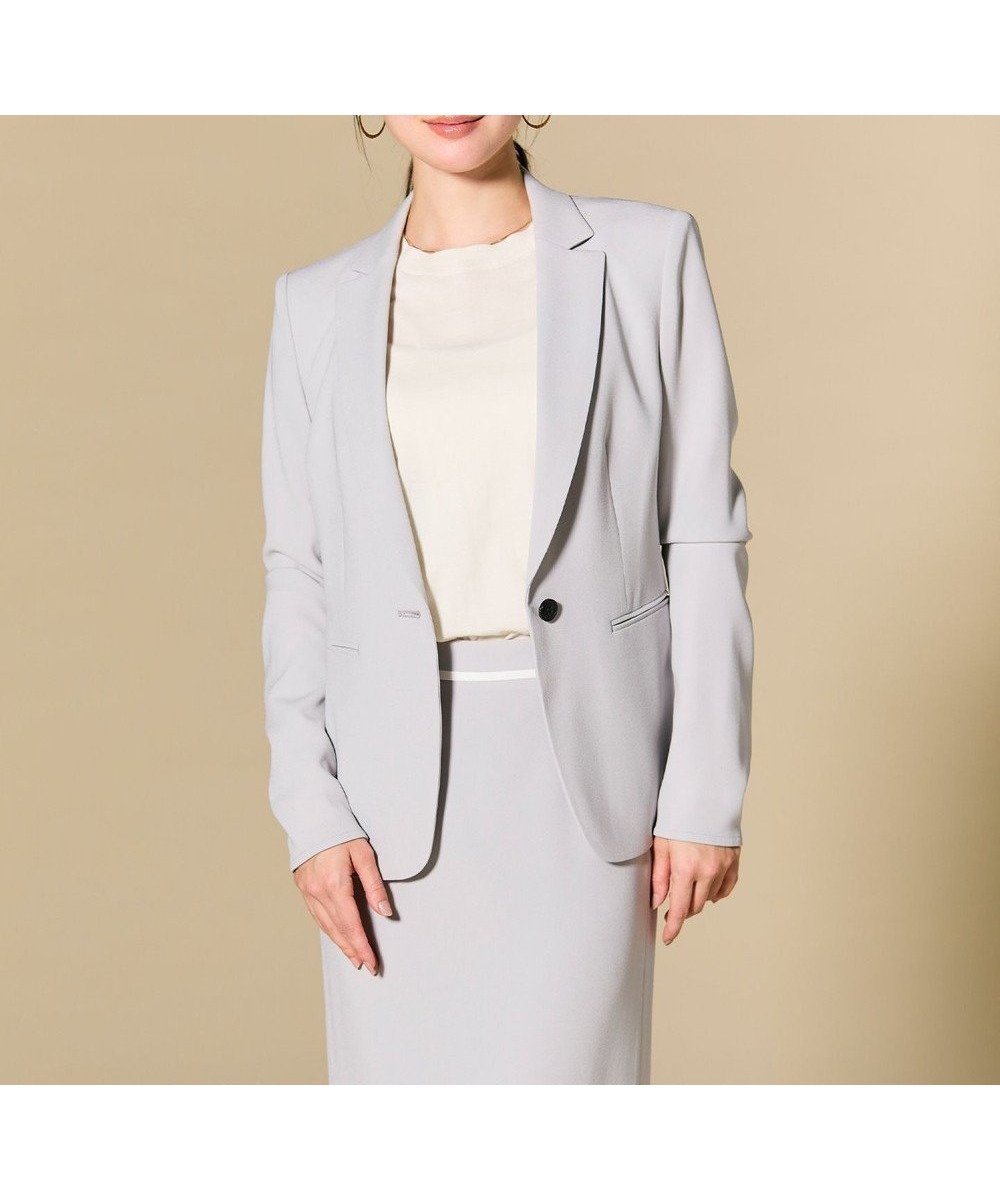 【ベイジ,/BEIGE,】の【セットアップ対応】CINDY / テーラードジャケット インテリア・キッズ・メンズ・レディースファッション・服の通販 founy(ファニー) 　ファッション　Fashion　レディースファッション　Fashion for Women　アウター　Coat / Outerwear Collection　レディースジャケット・軽アウター　Jackets　テーラードジャケット / 通勤・きれいめスタイル　Tailored Jackets & Blazers　インナー　Innerwear　ウォッシャブル　Machine Washable　オケージョン　Occasion Wear　サテン　Satin, Glossy Fabric　ジャケット　Jacket, Outerwear　ストレッチ　Stretch, Stretchy Fabric　スーツ　Suit, Formalwear　セットアップ　Set-Up, Coordinated Outfit　定番　Standard, Basic Item　ボトム　Bottoms, Lower Wear　A/W・秋冬　Autumn/Winter　S/S・春夏　SS, Spring/Summer, Warm Season　おすすめ　Recommended / Our Picks　夏　Summer　エレガント 上品　Elegant　ビジネス 仕事 通勤　Business / Work / Commuting　L.Gray|ID: prp329100004918938 ipo3291000000036898692