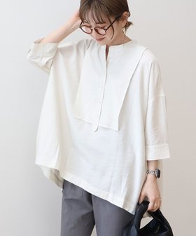 【アメリカンホリック/AMERICAN HOLIC】の【WEB限定】接触冷感バンドカラーシャツチュニック 人気、トレンドファッション・服の通販 founy(ファニー) ファッション Fashion レディースファッション Fashion for Women トップス・カットソー Cut & Sew Tops シャツ・ブラウス・オフィスカジュアル Elegant Blouses & Button-Ups アメリカン American Style 春 Spring スタイリッシュ Stylish, Fashionable チュニック Tunic, Long Top ポケット Pocket, Pocket Detail ポンチョ Poncho, Cape Style S/S・春夏 SS, Spring/Summer, Warm Season おすすめ Recommended / Our Picks 夏 Summer |ID:prp329100004918941