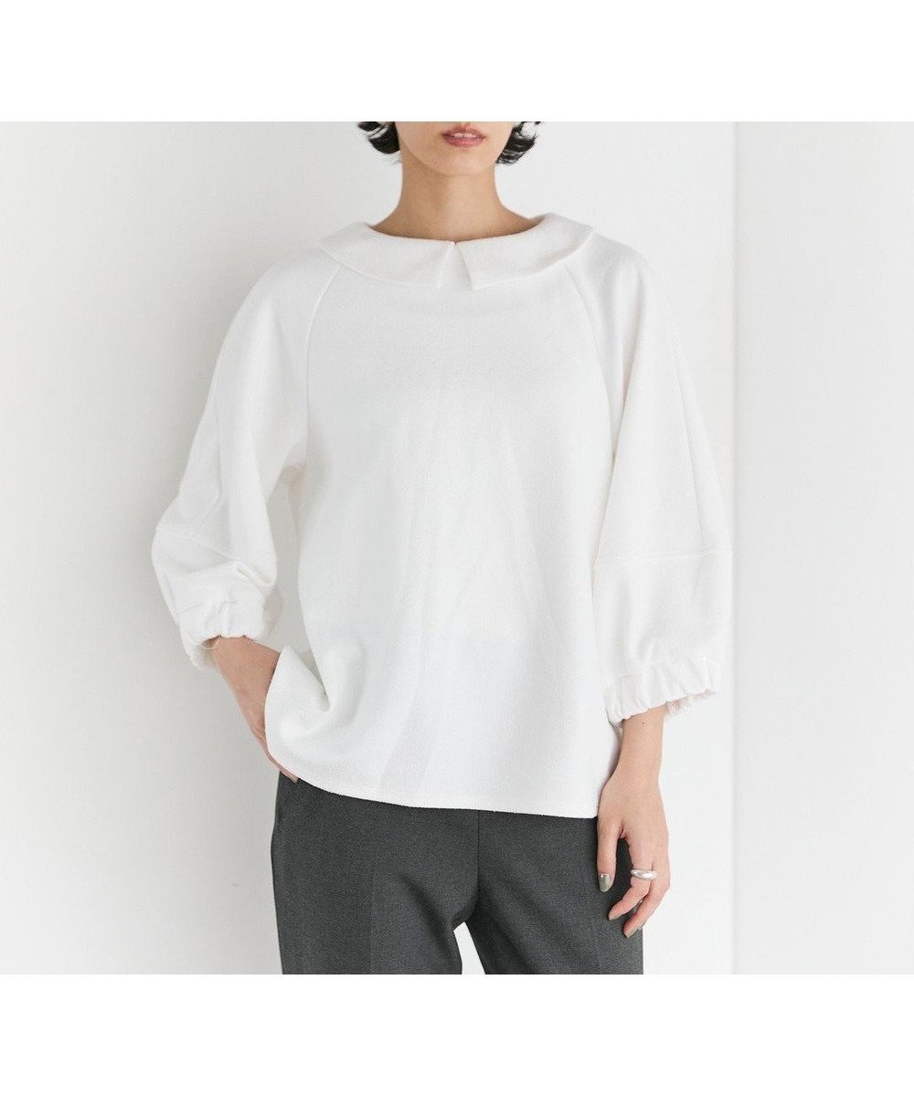 【ハッシュニュアンス/#Newans】の【セレモニーにも/洗濯機可】ランタンスリーブブラウス インテリア・キッズ・メンズ・レディースファッション・服の通販 founy(ファニー) 　ファッション　Fashion　レディースファッション　Fashion for Women　トップス・カットソー　Cut & Sew Tops　シャツ・ブラウス・オフィスカジュアル　Elegant Blouses & Button-Ups　ロングTシャツ・Tシャツ　Longline T-Shirts & Tees　カットソー・ベーシックTシャツ　Cut-and-Sewn Tops / Stretch Tees & Basics　カットソー　Cut and Sewn Top　ギャザー　Gathered, Ruffled　スリーブ　Sleeve, Long Sleeve / Short Sleeve　セレモニー　Ceremony　バランス　Balance, Style Balance　ループ　Loop, Loop Knit　夏　Summer　春　Spring　S/S・春夏　SS, Spring/Summer, Warm Season　ホワイト|ID: prp329100004918943 ipo3291000000036898723