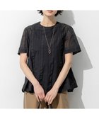 【23区/NIJYUSANKU】の【先行予約】シアーチェックレイヤード フレア Tブラウス 人気、トレンドファッション・服の通販 founy(ファニー) ファッション Fashion レディースファッション Fashion for Women トップス・カットソー Cut & Sew Tops シャツ・ブラウス・オフィスカジュアル Elegant Blouses & Button-Ups インナー Innerwear エアリー Airy Texture 春 Spring カットソー Cut and Sewn Top シャドー Shadow, Subtle Pattern ジャケット Jacket, Outerwear スリーブ Sleeve, Long Sleeve / Short Sleeve タンク Tank Top, Sleeveless Top チェック Check, Plaid, Tartan デニム Denim, Jeans Material フレア Flare, Flared 半袖 Short Sleeve, Half Sleeve S/S・春夏 SS, Spring/Summer, Warm Season 夏 Summer エレガント 上品 Elegant 2026年 2026 thumbnail ブラック系|ID: prp329100004918948 ipo3291000000036898762