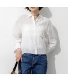 【23区/NIJYUSANKU】の【先行予約】LIBECOリネン ポケット刺繍 クロップドシャツ 人気、トレンドファッション・服の通販 founy(ファニー) ファッション Fashion レディースファッション Fashion for Women トップス・カットソー Cut & Sew Tops シャツ・ブラウス・オフィスカジュアル Elegant Blouses & Button-Ups オレンジ Orange 春 Spring カフス Cuff Design クロップド Cropped, Short Length シンプル Simple, Minimal スリーブ Sleeve, Long Sleeve / Short Sleeve チェック Check, Plaid, Tartan トレンド Trend, Trending Now バランス Balance, Style Balance フェミニン Feminine, Girly ベーシック Basic, Essential ポケット Pocket, Pocket Detail リネン Linen, Linen Fabric S/S・春夏 SS, Spring/Summer, Warm Season 夏 Summer 2026年 2026 thumbnail ホワイト系|ID: prp329100004918951 ipo3291000000036898778