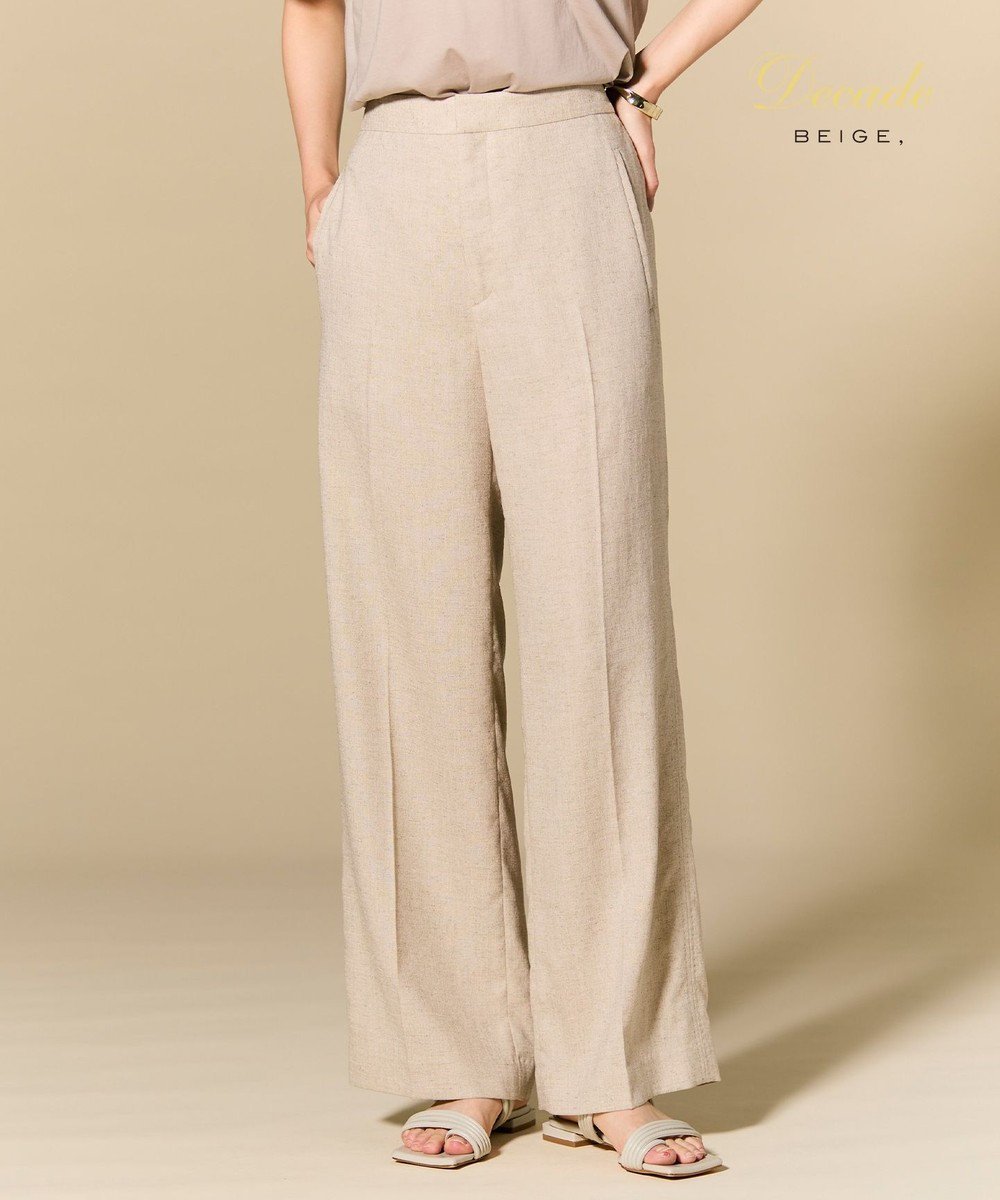 【ベイジ,/BEIGE,】のCAROLE / リネンライクフルレングスワイドパンツ インテリア・キッズ・メンズ・レディースファッション・服の通販 founy(ファニー) 　ファッション　Fashion　レディースファッション　Fashion for Women　パンツ　Pants & Trousers　春　Spring　軽量　Lightweight, Ultra Light　サンダル　Sandals, Summer Shoes　シンプル　Simple, Minimal　ジャケット　Jacket, Outerwear　ストレッチ　Stretch, Stretchy Fabric　スニーカー　Sneakers, Trainers　セットアップ　Set-Up, Coordinated Outfit　デスク　Desk, Work Desk　ベーシック　Basic, Essential　ワイド　Wide, Wide Fit　ワーク　Workwear, Utility Style　S/S・春夏　SS, Spring/Summer, Warm Season　夏　Summer　旅行　Travel　ビジネス 仕事 通勤　Business / Work / Commuting　Sand|ID: prp329100004918973 ipo3291000000036899015