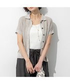 【23区/NIJYUSANKU】のピュアリネン ハーフスリーブ ポロニット 人気、トレンドファッション・服の通販 founy(ファニー) ファッション Fashion レディースファッション Fashion for Women トップス・カットソー Cut & Sew Tops ニット Knit Tops & Sweaters 春 Spring 畦 Ribbed Knit コンパクト Compact, Small Size スキッパー Skipper, Open Collar スリーブ Sleeve, Long Sleeve / Short Sleeve セーター Sweater, Knitwear トレンド Trend, Trending Now ハーフ Half, Half-Length バランス Balance, Style Balance リネン Linen, Linen Fabric リラックス Relax, Relaxed Fit ワイド Wide, Wide Fit S/S・春夏 SS, Spring/Summer, Warm Season 夏 Summer 2026年 2026 thumbnail ベージュ系|ID: prp329100004918978 ipo3291000000036899090