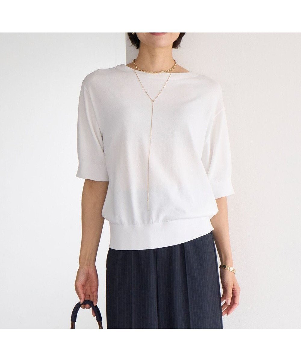 【アンフィーロ 自由区/UNFILO】のスゴ機能 パフスリーブニット インテリア・キッズ・メンズ・レディースファッション・服の通販 founy(ファニー) 　ファッション　Fashion　レディースファッション　Fashion for Women　トップス・カットソー　Cut & Sew Tops　ニット　Knit Tops & Sweaters　ウォッシャブル　Machine Washable　オレンジ　Orange　春　Spring　洗える　Machine Washable　クール　Cool, Chic　抗菌　Antibacterial, Bacteria-Resistant　ストレッチ　Stretch, Stretchy Fabric　スリーブ　Sleeve, Long Sleeve / Short Sleeve　セーター　Sweater, Knitwear　ベーシック　Basic, Essential　S/S・春夏　SS, Spring/Summer, Warm Season　おすすめ　Recommended / Our Picks　夏　Summer　エレガント 上品　Elegant　オフ|ID: prp329100004918982 ipo3291000000036899128