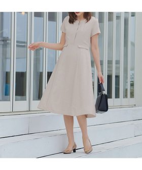 【ティアクラッセ/Tiaclasse】のフラップ付きミディアム丈フレアワンピース 人気、トレンドファッション・服の通販 founy(ファニー) ファッション Fashion レディースファッション Fashion for Women ワンピース Dresses アクセサリー Fashion Accessories 春 Spring カーディガン Cardigan, Knitwear ジャケット Jacket, Outerwear チュニック Tunic, Long Top フォーマル Formal, Dressy フラップ Flap, Flap Pocket フレア Flare, Flared ポケット Pocket, Pocket Detail 半袖 Short Sleeve, Half Sleeve S/S・春夏 SS, Spring/Summer, Warm Season 再入荷 Restock / Back in Stock 日本製 Made In Japan 夏 Summer エレガント 上品 Elegant 新作・新入荷 New Arrivals / New In ビジネス 仕事 通勤 Business / Work / Commuting |ID:prp329100004918993