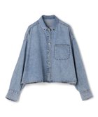 【アンフィーロ 自由区/UNFILO】の【UNFILO DENIM LIGHT】 クロップドシャツ 人気、トレンドファッション・服の通販 founy(ファニー) ファッション Fashion レディースファッション Fashion for Women トップス・カットソー Cut & Sew Tops シャツ・ブラウス・オフィスカジュアル Elegant Blouses & Button-Ups 軽量 Lightweight, Ultra Light デニム Denim, Jeans Material 羽織 Haori, Light Jacket A/W・秋冬 Autumn/Winter thumbnail ウォッシュブルー|ID: prp329100004919007 ipo3291000000036899520