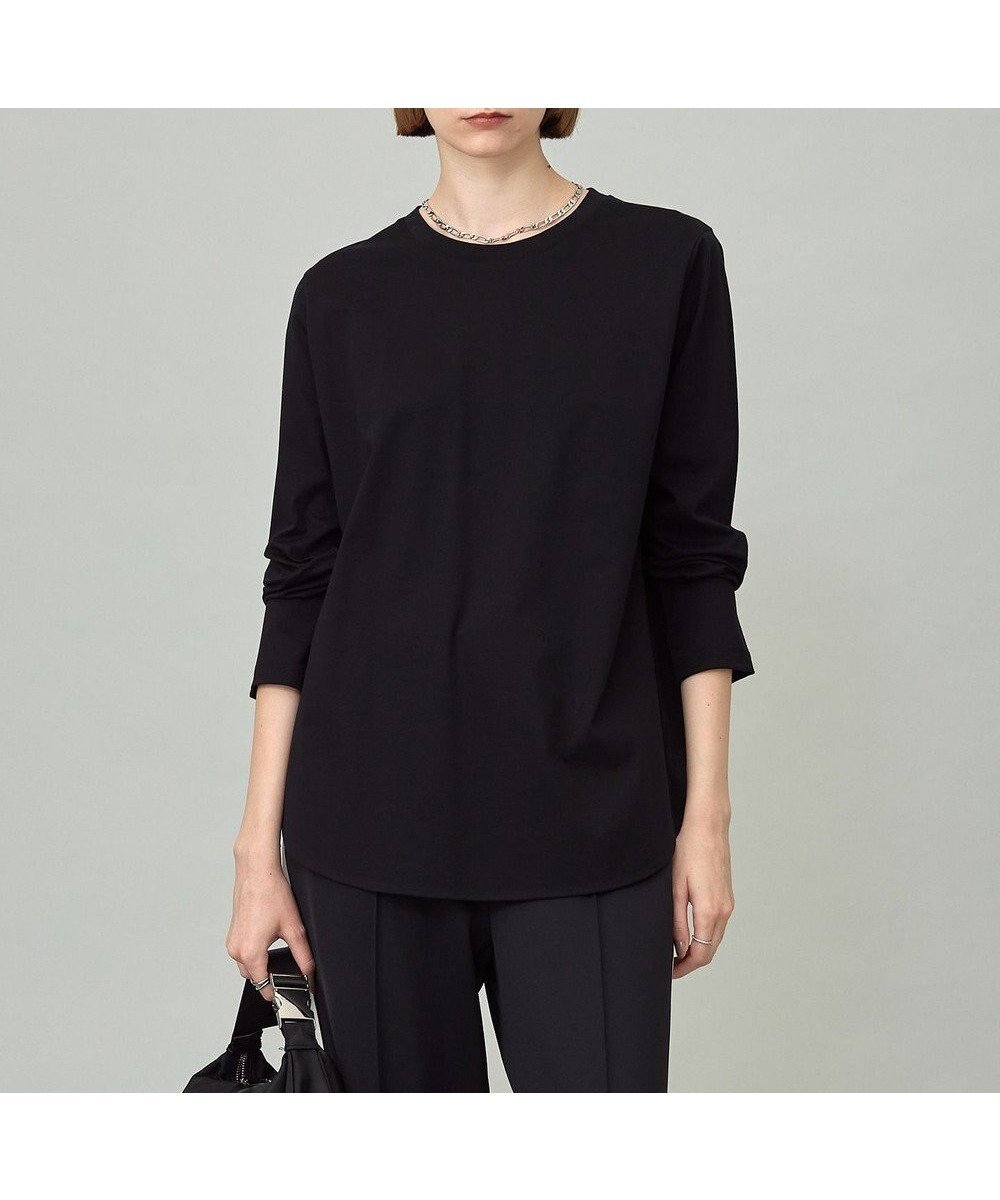 【アイシービー/iCB】の【マシンウォッシャブル可】シンプルジャージー ロングスリーブTシャツ インテリア・キッズ・メンズ・レディースファッション・服の通販 founy(ファニー) 　ファッション　Fashion　レディースファッション　Fashion for Women　トップス・カットソー　Cut & Sew Tops　シャツ・ブラウス・オフィスカジュアル　Elegant Blouses & Button-Ups　ロングTシャツ・Tシャツ　Longline T-Shirts & Tees　カットソー・ベーシックTシャツ　Cut-and-Sewn Tops / Stretch Tees & Basics　インナー　Innerwear　春　Spring　秋　Autumn　カットソー　Cut and Sewn Top　コンパクト　Compact, Small Size　シリコン　Silicone, Silicone Material　シルケット　Silket, Silky Cotton　スリット　Slit, Slit Detail　スリーブ　Sleeve, Long Sleeve / Short Sleeve　人気　Popular, Best Seller　羽織　Haori, Light Jacket　ラウンド　Round, Round Neck　ロング　Long, Long-Length　冬　Winter / This Winter　A/W・秋冬　Autumn/Winter　2025年　2025　2025-2026秋冬・A/W　Autumn/Winter 2025–26 AW25–26　ブラック系|ID: prp329100004919009 ipo3291000000036899551
