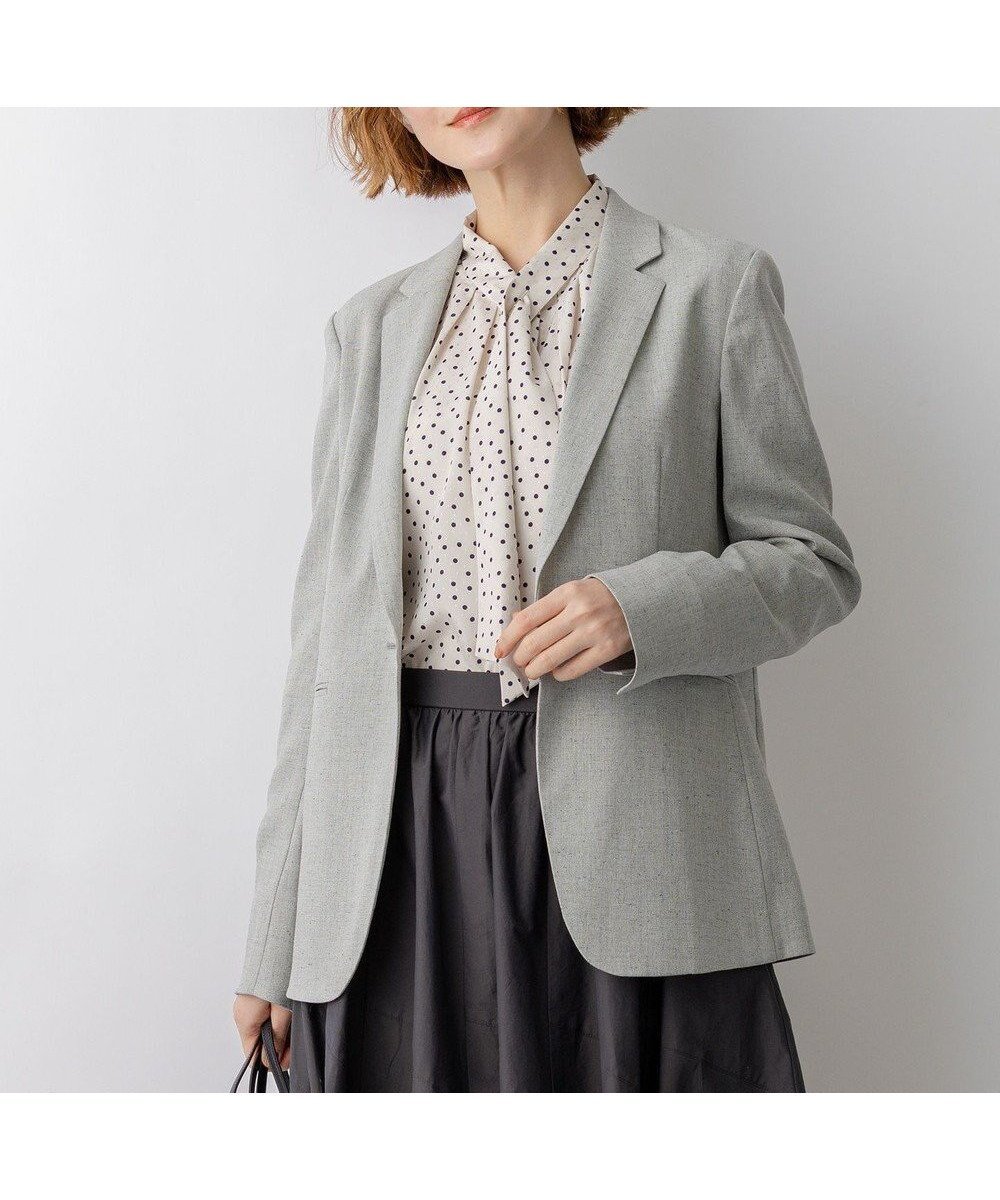 【23区/NIJYUSANKU】のアイアスマットストレッチ テーラードジャケット インテリア・キッズ・メンズ・レディースファッション・服の通販 founy(ファニー) 　ファッション　Fashion　レディースファッション　Fashion for Women　アウター　Coat / Outerwear Collection　レディースジャケット・軽アウター　Jackets　テーラードジャケット / 通勤・きれいめスタイル　Tailored Jackets & Blazers　春　Spring　シンプル　Simple, Minimal　ジャケット　Jacket, Outerwear　ストレッチ　Stretch, Stretchy Fabric　スリット　Slit, Slit Detail　セットアップ　Set-Up, Coordinated Outfit　テーパード　Tapered, Tapered Pants　マニッシュ　Mannish, Boyish　ワイド　Wide, Wide Fit　S/S・春夏　SS, Spring/Summer, Warm Season　夏　Summer　エレガント 上品　Elegant　ビジネス 仕事 通勤　Business / Work / Commuting　2026年　2026　ライトグレー系|ID: prp329100004919012 ipo3291000000036899595