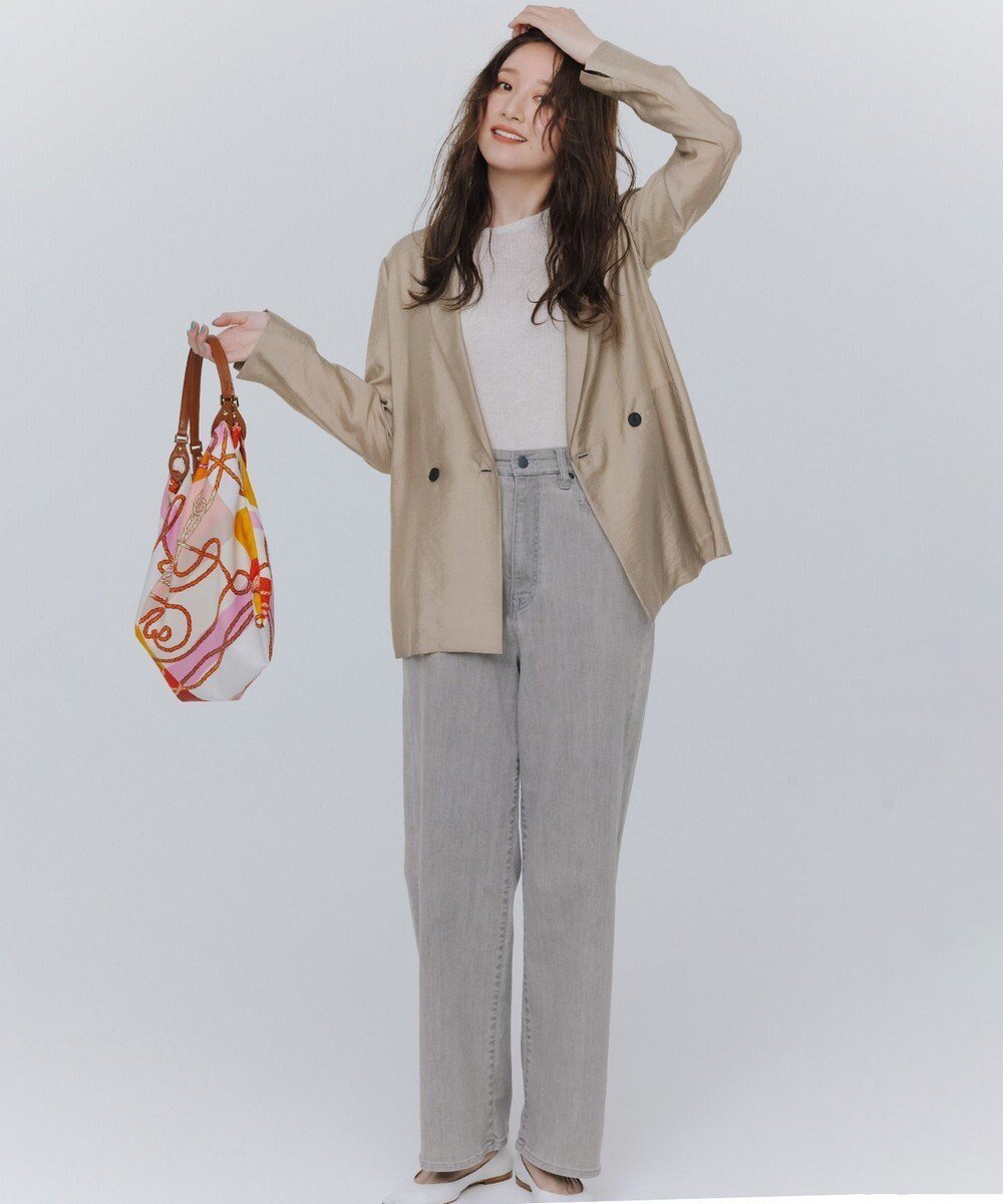 【アンフィーロ 自由区/UNFILO】の【UNFILO DENIM】撥水ストレッチ ワイドストレートデニム インテリア・キッズ・メンズ・レディースファッション・服の通販 founy(ファニー) 　ファッション　Fashion　レディースファッション　Fashion for Women　パンツ　Pants & Trousers　デニムパンツ・ジーンズ・美脚デニム　Denim Jeans & Pants　ストレッチ　Stretch, Stretchy Fabric　ストレート　Straight, Straight Cut　デニム　Denim, Jeans Material　ハイライズ　High Rise, High Waist　ワイド　Wide, Wide Fit　A/W・秋冬　Autumn/Winter　S/S・春夏　SS, Spring/Summer, Warm Season　夏　Summer　アイスグレー|ID: prp329100004921766 ipo3291000000036928174