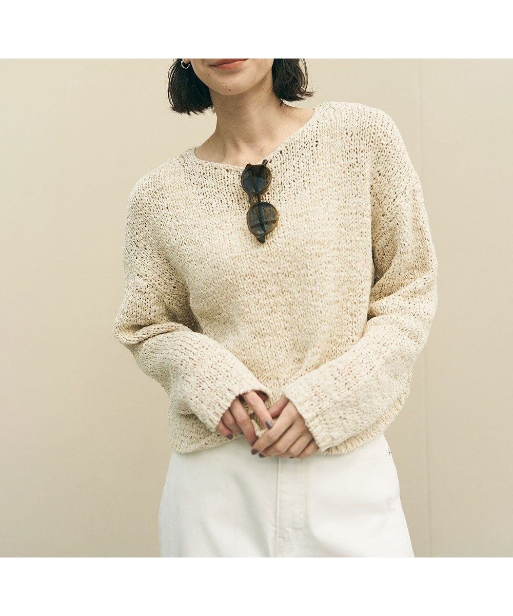 【アンフィーロ 自由区/UNFILO】のテープヤーンニット プルオーバー 人気、トレンドファッション・服の通販 founy(ファニー) ファッション Fashion レディースファッション Fashion for Women トップス・カットソー Cut & Sew Tops ニット Knit Tops & Sweaters カジュアルプルオーバー・ニットトップス Pullovers & Knit Tops / Casual Pullovers インナー Innerwear ウォッシャブル Machine Washable キャミソール Camisole, Spaghetti Strap Top クロップド Cropped, Short Length シンプル Simple, Minimal セーター Sweater, Knitwear タンク Tank Top, Sleeveless Top トリミング Trimming, Decorative Edge ドロップ Drop Shoulder, Dropped Style リラックス Relax, Relaxed Fit ルーズ Loose, Oversized 夏 Summer 春 Spring S/S・春夏 SS, Spring/Summer, Warm Season other-1|ID: prp329100004921768 ipo3291000000036928205