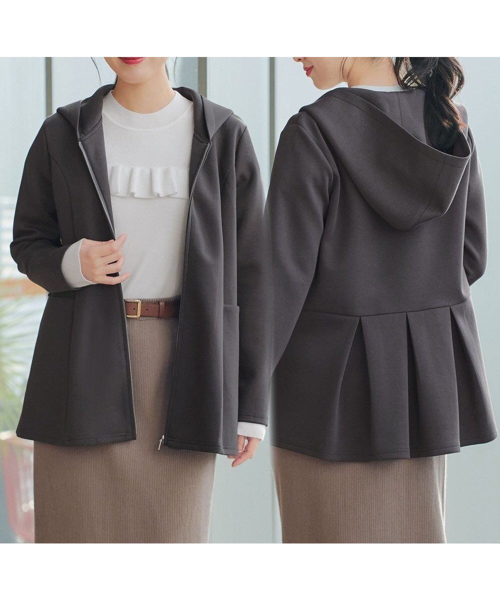 【ティアクラッセ/Tiaclasse】のソフトダンボールバックフレアフーディー インテリア・キッズ・メンズ・レディースファッション・服の通販 founy(ファニー) 　ファッション　Fashion　レディースファッション　Fashion for Women　アウター　Coat / Outerwear Collection　レディースジャケット・軽アウター　Jackets　アクセサリー　Fashion Accessories　春　Spring　洗える　Machine Washable　秋　Autumn　カーディガン　Cardigan, Knitwear　シンプル　Simple, Minimal　ジャケット　Jacket, Outerwear　チュニック　Tunic, Long Top　長袖　Long Sleeve, Full Sleeve　パーカー　Hoodie, Parka　フレア　Flare, Flared　ペプラム　Peplum, Flared Hem　ポケット　Pocket, Pocket Detail　冬　Winter / This Winter　A/W・秋冬　Autumn/Winter　S/S・春夏　SS, Spring/Summer, Warm Season　再入荷　Restock / Back in Stock　おすすめ　Recommended / Our Picks　夏　Summer　エレガント 上品　Elegant　新作・新入荷　New Arrivals / New In　チャコールグレー|ID: prp329100004921779 ipo3291000000036928367