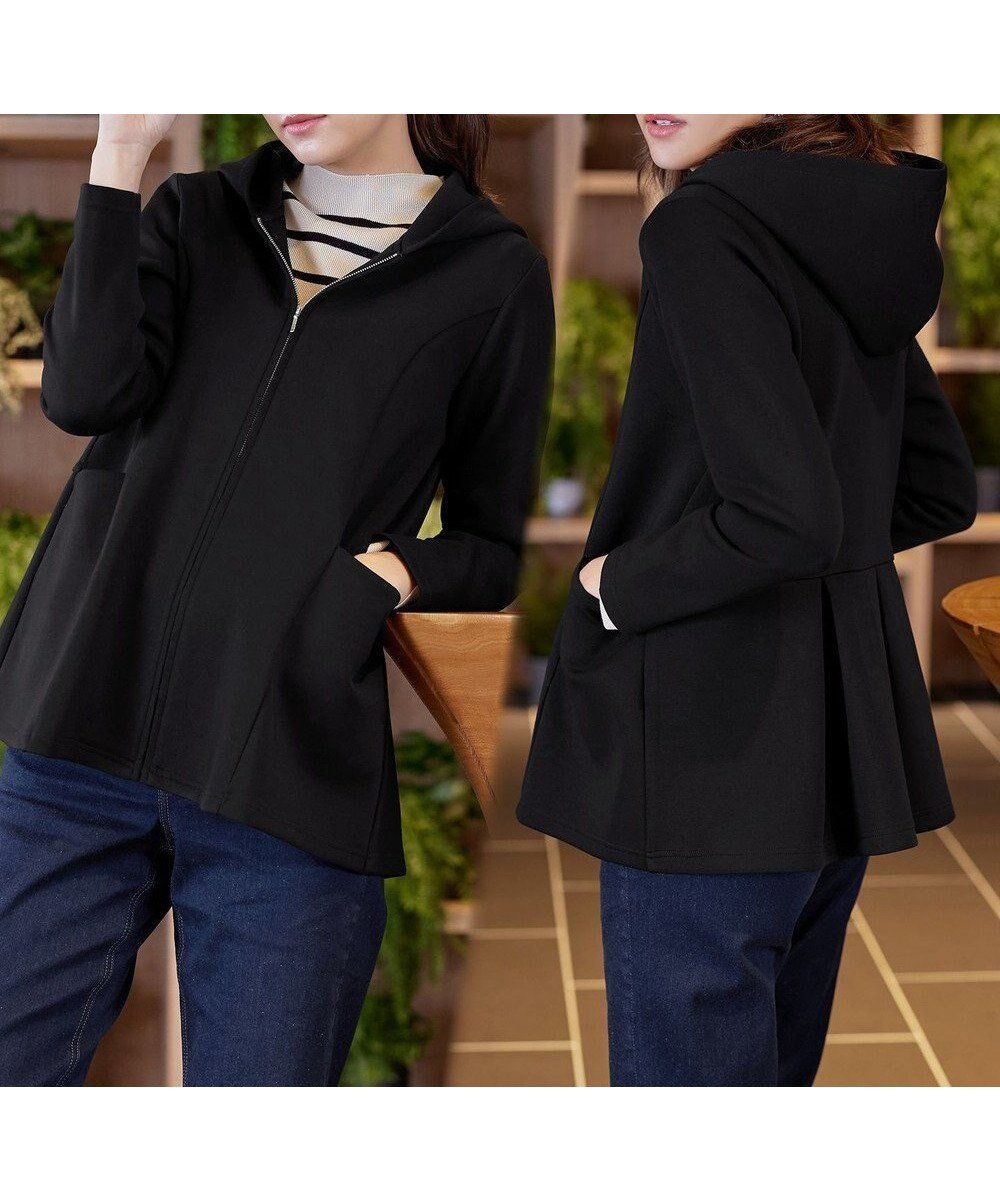 【ティアクラッセ/Tiaclasse】のソフトダンボールバックフレアフーディー インテリア・キッズ・メンズ・レディースファッション・服の通販 founy(ファニー) 　ファッション　Fashion　レディースファッション　Fashion for Women　アウター　Coat / Outerwear Collection　レディースジャケット・軽アウター　Jackets　アクセサリー　Fashion Accessories　春　Spring　洗える　Machine Washable　秋　Autumn　カーディガン　Cardigan, Knitwear　シンプル　Simple, Minimal　ジャケット　Jacket, Outerwear　チュニック　Tunic, Long Top　長袖　Long Sleeve, Full Sleeve　パーカー　Hoodie, Parka　フレア　Flare, Flared　ペプラム　Peplum, Flared Hem　ポケット　Pocket, Pocket Detail　冬　Winter / This Winter　A/W・秋冬　Autumn/Winter　S/S・春夏　SS, Spring/Summer, Warm Season　再入荷　Restock / Back in Stock　おすすめ　Recommended / Our Picks　夏　Summer　エレガント 上品　Elegant　新作・新入荷　New Arrivals / New In　ブラック|ID: prp329100004921779 ipo3291000000036928370