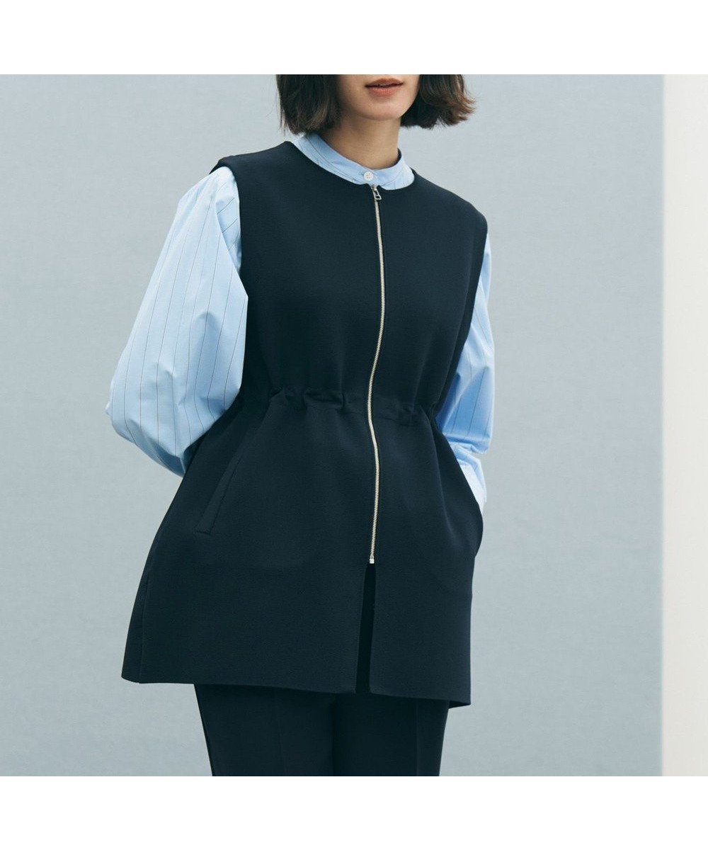 【アンフィーロ 自由区/UNFILO】の【セレモニー】BEAUTY FORM KNIT ZIPジレ インテリア・キッズ・メンズ・レディースファッション・服の通販 founy(ファニー) 　ファッション　Fashion　レディースファッション　Fashion for Women　アウター　Coat / Outerwear Collection　トップス・カットソー　Cut & Sew Tops　ニット　Knit Tops & Sweaters　ベスト&ジレ / 重ね着スタイル　Vests & Gilets　ウォッシャブル　Machine Washable　春　Spring　軽量　Lightweight, Ultra Light　シェイプ　Shape, Slim Fit　ストレッチ　Stretch, Stretchy Fabric　フォルム　Silhouette, Form　ベスト　Vest, Waistcoat　ポケット　Pocket, Pocket Detail　ミラノリブ　Milano Rib, Milano Stitch　楽ちん　Easy Fit, Comfortable　S/S・春夏　SS, Spring/Summer, Warm Season　夏　Summer　エレガント 上品　Elegant　セレモニー　Ceremony　ネイビー|ID: prp329100004921816 ipo3291000000036928817