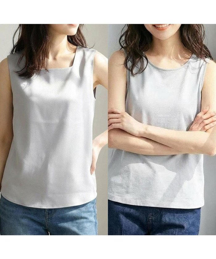 【エニィ スィス/any SiS】の【2WAY】サテン タンクトップ インテリア・キッズ・メンズ・レディースファッション・服の通販 founy(ファニー) https://founy.com/ ファッション Fashion レディースファッション Fashion for Women トップス・カットソー Cut & Sew Tops サテン Satin, Glossy Fabric タンク Tank Top, Sleeveless Top デコルテ Décolleté, Neckline ドッキング Docking, Mixed Material バランス Balance, Style Balance エレガント 上品 Elegant 夏 Summer 新作・新入荷 New Arrivals / New In 春 Spring S/S・春夏 SS, Spring/Summer, Warm Season |ID: prp329100004921857 ipo3291000000036929273