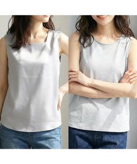 【エニィ スィス/any SiS】の【2WAY】サテン タンクトップ 人気、トレンドファッション・服の通販 founy(ファニー) ファッション Fashion レディースファッション Fashion for Women トップス・カットソー Cut & Sew Tops サテン Satin, Glossy Fabric タンク Tank Top, Sleeveless Top デコルテ Décolleté, Neckline ドッキング Docking, Mixed Material バランス Balance, Style Balance エレガント 上品 Elegant 夏 Summer 新作・新入荷 New Arrivals / New In 春 Spring S/S・春夏 SS, Spring/Summer, Warm Season |ID:prp329100004921857