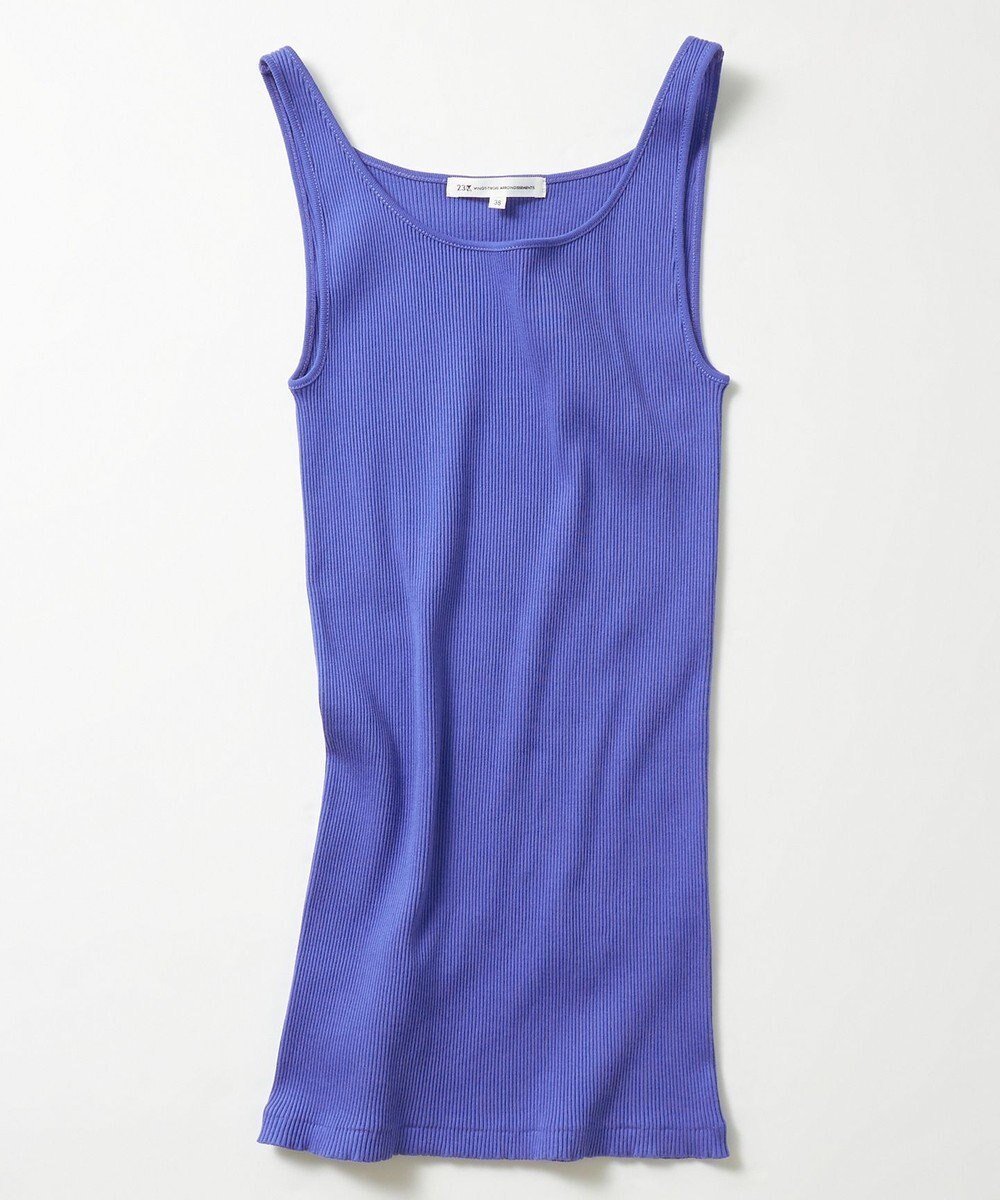 【23区/NIJYUSANKU】の【新色追加/見上愛さん着用】オーガニック コットンリブ タンクトップ インテリア・キッズ・メンズ・レディースファッション・服の通販 founy(ファニー) ファッション Fashion レディースファッション Fashion for Women トップス・カットソー Cut & Sew Tops インド Indian Textile インナー Innerwear オレンジ Orange オーガニック Organic Cotton 春 Spring カーディガン Cardigan, Knitwear ジャケット Jacket, Outerwear タンク Tank Top, Sleeveless Top デコルテ Décolleté, Neckline トレンド Trend, Trending Now パープル Purple, Violet フィット Fit, Slim Fit ベーシック Basic, Essential S/S・春夏 SS, Spring/Summer, Warm Season 夏 Summer ブルー系|ID: prp329100004921860 ipo3291000000036929343