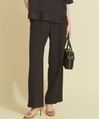 【23区/NIJYUSANKU】の【Oggi掲載/接触冷感/UVカット/吸水速乾】ストレッチジョーゼット ワイド パンツ ダークブラウン系|ID: prp329100004921871 ipo3291000000036929458