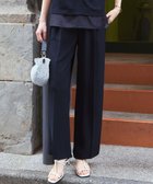 【23区/NIJYUSANKU】の【Oggi掲載/接触冷感/UVカット/吸水速乾】ストレッチジョーゼット ワイド パンツ ネイビー系|ID: prp329100004921871 ipo3291000000036929465