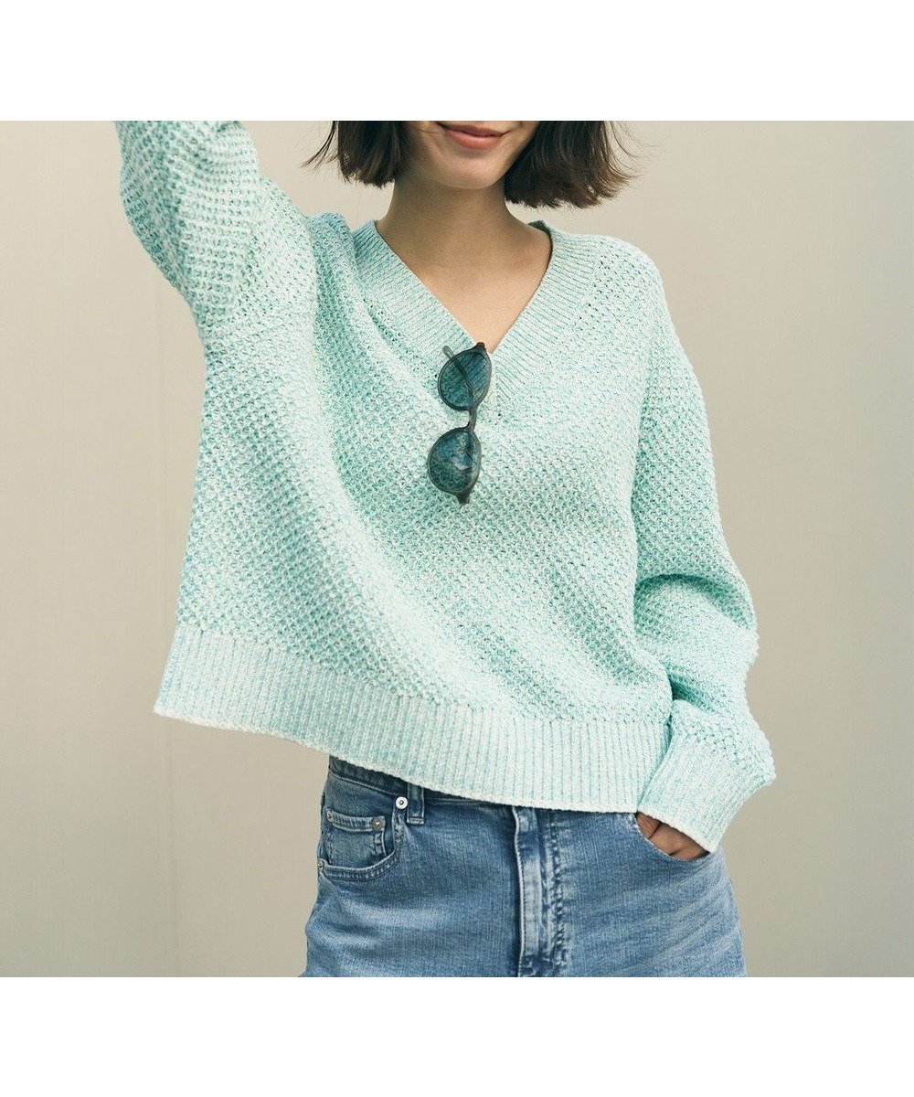 【アンフィーロ 自由区/UNFILO】のメランジリンクス ニット 人気、トレンドファッション・服の通販 founy(ファニー) 　ファッション　Fashion　レディースファッション　Fashion for Women　トップス・カットソー　Cut & Sew Tops　ニット　Knit Tops & Sweaters　アクリル　Acrylic Material　ウォッシャブル　Machine Washable　春　Spring　セーター　Sweater, Knitwear　トレンド　Trend, Trending Now　リラックス　Relax, Relaxed Fit　S/S・春夏　SS, Spring/Summer, Warm Season　再入荷　Restock / Back in Stock　夏　Summer　新作・新入荷　New Arrivals / New In　 other-1|ID: prp329100004921890 ipo3291000000036929665