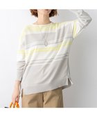 【23区/NIJYUSANKU】のコットンポリエステルストレッチ オーバーサイズ ニット 人気、トレンドファッション・服の通販 founy(ファニー) ファッション Fashion レディースファッション Fashion for Women トップス・カットソー Cut & Sew Tops ニット Knit Tops & Sweaters イエロー Yellow 春 Spring コンパクト Compact, Small Size スリット Slit, Slit Detail セーター Sweater, Knitwear チュニック Tunic, Long Top S/S・春夏 SS, Spring/Summer, Warm Season 夏 Summer 2026年 2026 thumbnail ベージュ×イエロー系|ID: prp329100004921905 ipo3291000000036929774