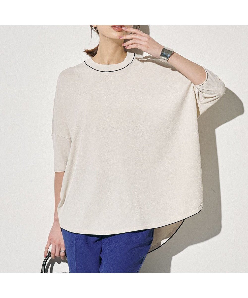 【アイシービー/iCB】の【WEB限定カラーあり】VIS/NYハイゲージ プルオーバーニット インテリア・キッズ・メンズ・レディースファッション・服の通販 founy(ファニー) 　ファッション　Fashion　レディースファッション　Fashion for Women　トップス・カットソー　Cut & Sew Tops　ニット　Knit Tops & Sweaters　カジュアルプルオーバー・ニットトップス　Pullovers & Knit Tops / Casual Pullovers　インナー　Innerwear　春　Spring　カーディガン　Cardigan, Knitwear　コンパクト　Compact, Small Size　今季　This Season, Current Season　ジャケット　Jacket, Outerwear　ストレッチ　Stretch, Stretchy Fabric　センター　Center, Center Line　セーター　Sweater, Knitwear　人気　Popular, Best Seller　ボーダー　Border, Stripe　半袖　Short Sleeve, Half Sleeve　ラウンド　Round, Round Neck　ランダム　Random, Irregular　ワイド　Wide, Wide Fit　S/S・春夏　SS, Spring/Summer, Warm Season　夏　Summer　エレガント 上品　Elegant　2026年　2026　トープ×ブラックライン|ID: prp329100004921946 ipo3291000000036930147