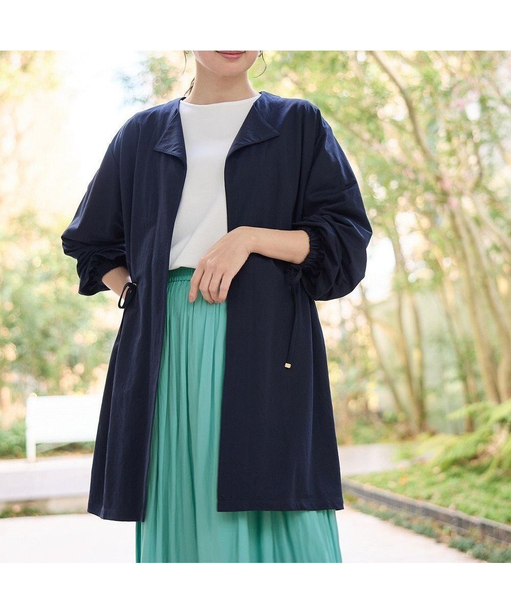 【エニー/ANY】のドロストピケカーディガン インテリア・キッズ・メンズ・レディースファッション・服の通販 founy(ファニー) 　ファッション　Fashion　レディースファッション　Fashion for Women　トップス・カットソー　Cut & Sew Tops　カーディガン・羽織り　Layered Style Cardigans　カーディガン　Cardigan, Knitwear　デニム　Denim, Jeans Material　ビンテージ　Vintage, Retro Style　リラックス　Relax, Relaxed Fit　エレガント 上品　Elegant　夏　Summer　春　Spring　S/S・春夏　SS, Spring/Summer, Warm Season　ネイビー|ID: prp329100004925215 ipo3291000000036958336