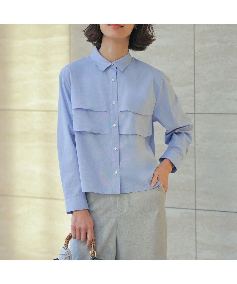 【ジェイ プレス/J.PRESS】の【WEB限定カラーあり・一枚で着映え】COTTON TEX シャツ ブラウス 人気、トレンドファッション・服の通販 founy(ファニー) 　ファッション　Fashion　レディースファッション　Fashion for Women　トップス・カットソー　Cut & Sew Tops　シャツ・ブラウス・オフィスカジュアル　Elegant Blouses & Button-Ups　イタリア　Italy　春　Spring　カフス　Cuff Design　クラシカル　Classical, Vintage-Inspired　シャンブレー　Chambray, Denim-Like Fabric　ショート　Short, Short Length　シルバー　Silver, Metallic Silver　ストライプ　Stripe, Striped Pattern　ストレート　Straight, Straight Cut　トレンド　Trend, Trending Now　フロント　Front, Front Design　無地　Plain, Solid Color　S/S・春夏　SS, Spring/Summer, Warm Season　夏　Summer　 other-1|ID: prp329100004925269 ipo3291000000036958963