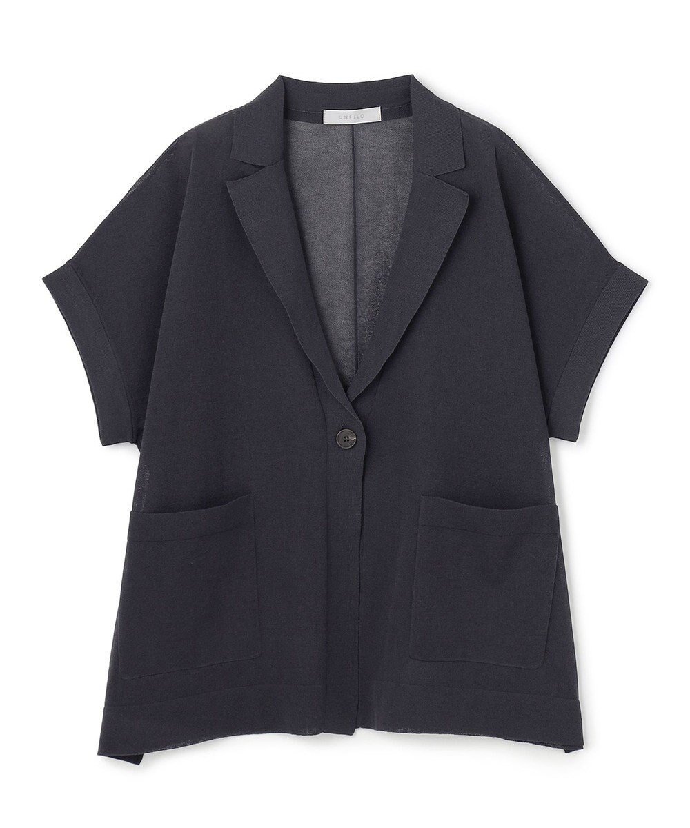 【アンフィーロ 自由区/UNFILO】のシアーフォルムニット ジャケットジレ インテリア・キッズ・メンズ・レディースファッション・服の通販 founy(ファニー) 　ファッション　Fashion　レディースファッション　Fashion for Women　アウター　Coat / Outerwear Collection　レディースジャケット・軽アウター　Jackets　ウォッシャブル　Machine Washable　春　Spring　抗菌　Antibacterial, Bacteria-Resistant　シアー　Sheer, See-Through　ベスト　Vest, Waistcoat　ミドル　Middle Length, Mid Height　ロング　Long, Long-Length　S/S・春夏　SS, Spring/Summer, Warm Season　再入荷　Restock / Back in Stock　夏　Summer　エレガント 上品　Elegant　新作・新入荷　New Arrivals / New In　チャコール|ID: prp329100004925289 ipo3291000000036959106