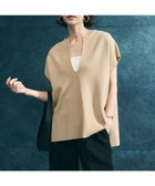 【アンフィーロ 自由区/UNFILO】の【WEB限定カラー】スゴ機能美ニット キーネック ジレ [WEB限定]サンドベージュ|ID: prp329100004925312 ipo3291000000036959324