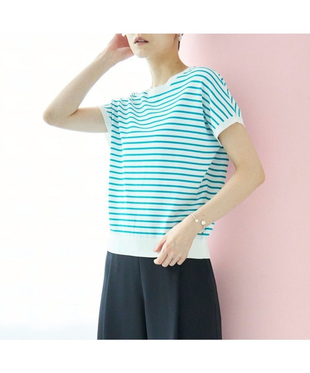 【アンフィーロ 自由区/UNFILO】の【新色追加】スゴ機能美ニット コンパクト インテリア・キッズ・メンズ・レディースファッション・服の通販 founy(ファニー) 　ファッション　Fashion　レディースファッション　Fashion for Women　トップス・カットソー　Cut & Sew Tops　ニット　Knit Tops & Sweaters　インナー　Innerwear　ウォッシャブル　Machine Washable　春　Spring　キャミソール　Camisole, Spaghetti Strap Top　コンパクト　Compact, Small Size　抗菌　Antibacterial, Bacteria-Resistant　シンプル　Simple, Minimal　ジャケット　Jacket, Outerwear　スクエア　Square, Square Shape　ストレッチ　Stretch, Stretchy Fabric　スリット　Slit, Slit Detail　スリーブ　Sleeve, Long Sleeve / Short Sleeve　セーター　Sweater, Knitwear　定番　Standard, Basic Item　ハーフ　Half, Half-Length　フレンチ　French, French Style　ラウンド　Round, Round Neck　S/S・春夏　SS, Spring/Summer, Warm Season　夏　Summer　エレガント 上品　Elegant　オフ×ターコイズ|ID: prp329100004925318 ipo3291000000036959408