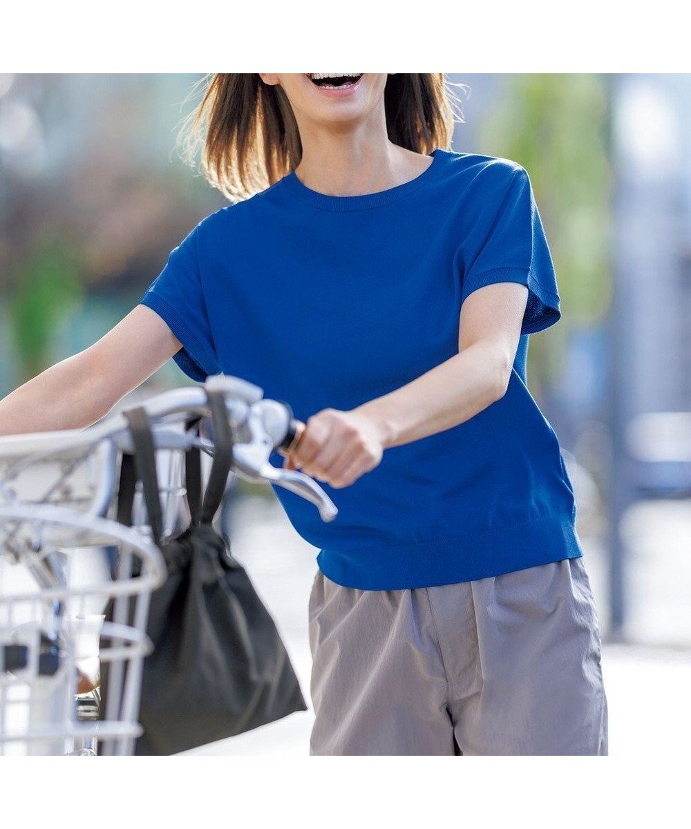 【アンフィーロ 自由区/UNFILO】の【新色追加】スゴ機能美ニット コンパクト インテリア・キッズ・メンズ・レディースファッション・服の通販 founy(ファニー) 　ファッション　Fashion　レディースファッション　Fashion for Women　トップス・カットソー　Cut & Sew Tops　ニット　Knit Tops & Sweaters　インナー　Innerwear　ウォッシャブル　Machine Washable　春　Spring　キャミソール　Camisole, Spaghetti Strap Top　コンパクト　Compact, Small Size　抗菌　Antibacterial, Bacteria-Resistant　シンプル　Simple, Minimal　ジャケット　Jacket, Outerwear　スクエア　Square, Square Shape　ストレッチ　Stretch, Stretchy Fabric　スリット　Slit, Slit Detail　スリーブ　Sleeve, Long Sleeve / Short Sleeve　セーター　Sweater, Knitwear　定番　Standard, Basic Item　ハーフ　Half, Half-Length　フレンチ　French, French Style　ラウンド　Round, Round Neck　S/S・春夏　SS, Spring/Summer, Warm Season　夏　Summer　エレガント 上品　Elegant　ブルー|ID: prp329100004925318 ipo3291000000036959421