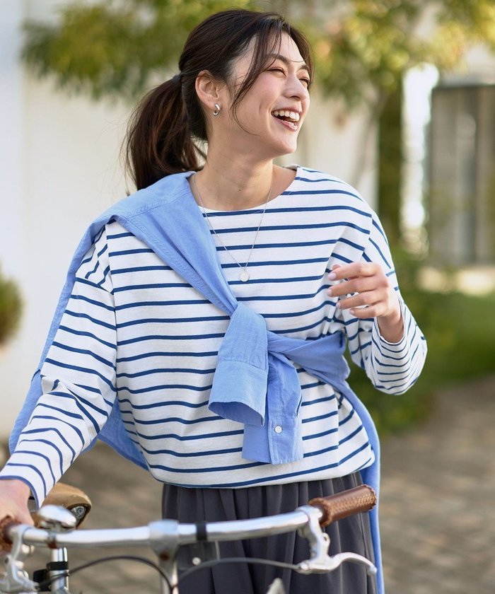 【エニー/ANY】のコクーンボーダープルオーバー インテリア・キッズ・メンズ・レディースファッション・服の通販 founy(ファニー) https://founy.com/ ファッション Fashion レディースファッション Fashion for Women トップス・カットソー Cut & Sew Tops シャツ・ブラウス・オフィスカジュアル Elegant Blouses & Button-Ups ロングTシャツ・Tシャツ Longline T-Shirts & Tees カジュアルプルオーバー・ニットトップス Pullovers & Knit Tops / Casual Pullovers カットソー・ベーシックTシャツ Cut-and-Sewn Tops / Stretch Tees & Basics カットソー Cut and Sewn Top カラフル Colorful Design ストレート Straight, Straight Cut デニム Denim, Jeans Material ボーダー Border, Stripe ワイド Wide, Wide Fit 吸水 Absorbent, Quick-Dry 夏 Summer 春 Spring S/S・春夏 SS, Spring/Summer, Warm Season 洗える Machine Washable |ID: prp329100004925334 ipo3291000000036959812