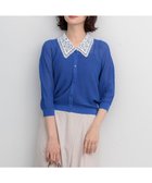 【組曲/KUMIKYOKU】の【WEB限定】レーシーニット レース襟付き カーディガン 人気、トレンドファッション・服の通販 founy(ファニー) ファッション Fashion レディースファッション Fashion for Women トップス・カットソー Cut & Sew Tops ニット Knit Tops & Sweaters カーディガン・羽織り Layered Style Cardigans 春 Spring カーディガン Cardigan, Knitwear シンプル Simple, Minimal セットアップ Set-Up, Coordinated Outfit なめらか Smooth, Silky Texture バランス Balance, Style Balance レース Lace, Lace Fabric S/S・春夏 SS, Spring/Summer, Warm Season おすすめ Recommended / Our Picks 夏 Summer エレガント 上品 Elegant thumbnail ブルー系|ID: prp329100004925336 ipo3291000000036959866