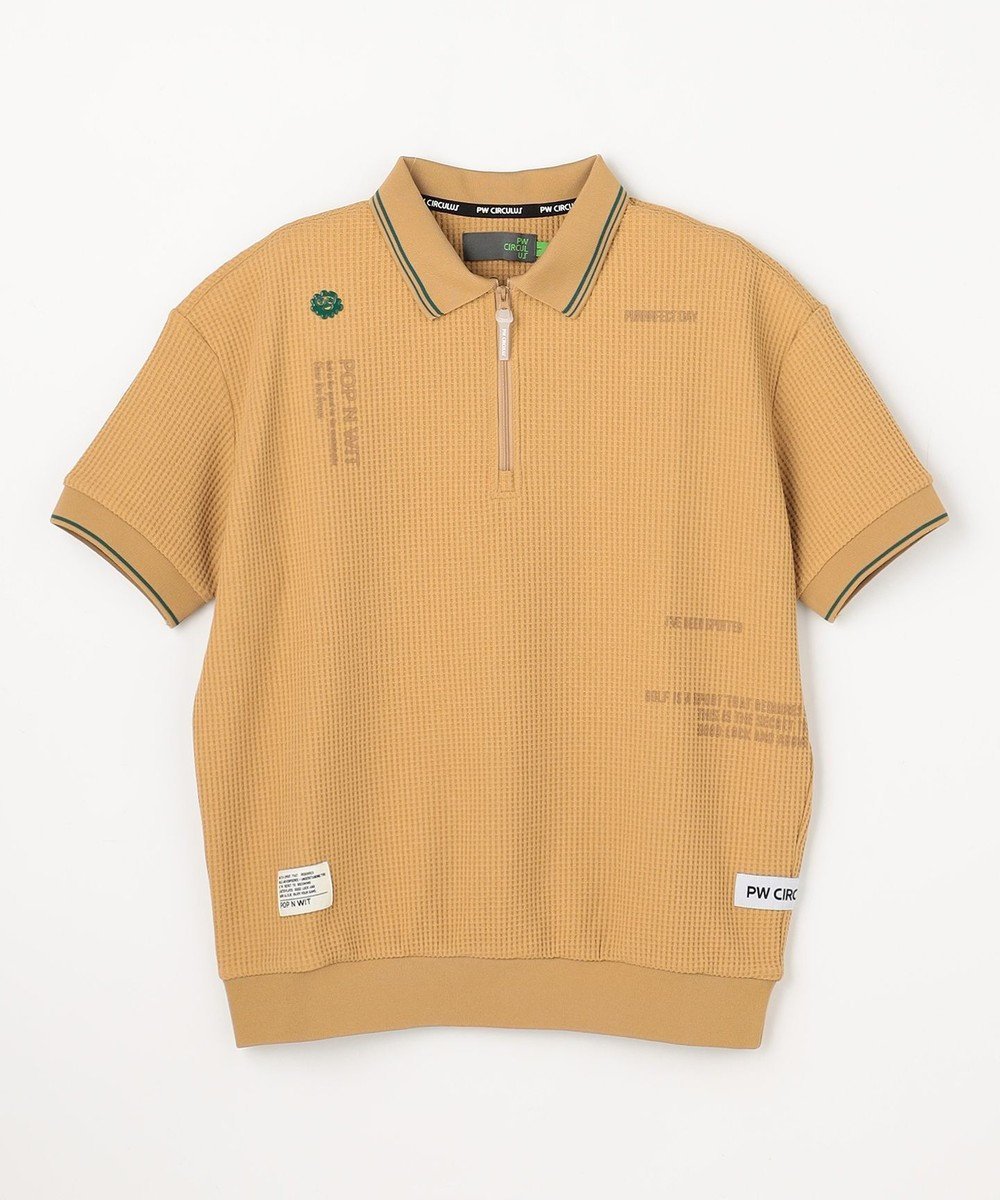 【ピーダブリュサーキュラス/PW CIRCULUS】の【WOMEN】ワッフルハーフジップポロ 2026年モデル ゴルフウェア レディース インテリア・キッズ・メンズ・レディースファッション・服の通販 founy(ファニー) 　ファッション　Fashion　レディースファッション　Fashion for Women　トップス・カットソー　Cut & Sew Tops　シャツ・ブラウス・オフィスカジュアル　Elegant Blouses & Button-Ups　ロングTシャツ・Tシャツ　Longline T-Shirts & Tees　カットソー・ベーシックTシャツ　Cut-and-Sewn Tops / Stretch Tees & Basics　カットソー　Cut and Sewn Top　ゴルフ　Golf　ショーツ　Shorts, Short Pants　シンプル　Simple, Minimal　ストレッチ　Stretch, Stretchy Fabric　スポーツ　Sports, Activewear　セットアップ　Set-Up, Coordinated Outfit　ワッフル　Waffle, Waffle Knit　人気　Popular, Best Seller　夏　Summer　春　Spring　S/S・春夏　SS, Spring/Summer, Warm Season　ベージュ系|ID: prp329100004925342 ipo3291000000036959956