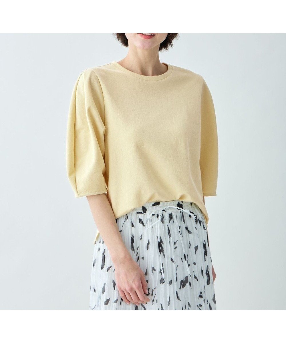 【エニー/ANY】のダンボールコクーンスリーブプルオーバー インテリア・キッズ・メンズ・レディースファッション・服の通販 founy(ファニー) ファッション Fashion レディースファッション Fashion for Women トップス・カットソー Cut & Sew Tops シャツ・ブラウス・オフィスカジュアル Elegant Blouses & Button-Ups ロングTシャツ・Tシャツ Longline T-Shirts & Tees カジュアルプルオーバー・ニットトップス Pullovers & Knit Tops / Casual Pullovers カットソー・ベーシックTシャツ Cut-and-Sewn Tops / Stretch Tees & Basics 春 Spring カットソー Cut and Sewn Top 吸水 Absorbent, Quick-Dry シンプル Simple, Minimal モダン Modern, Contemporary S/S・春夏 SS, Spring/Summer, Warm Season おすすめ Recommended / Our Picks 夏 Summer イエロー|ID: prp329100004925345 ipo3291000000036959984