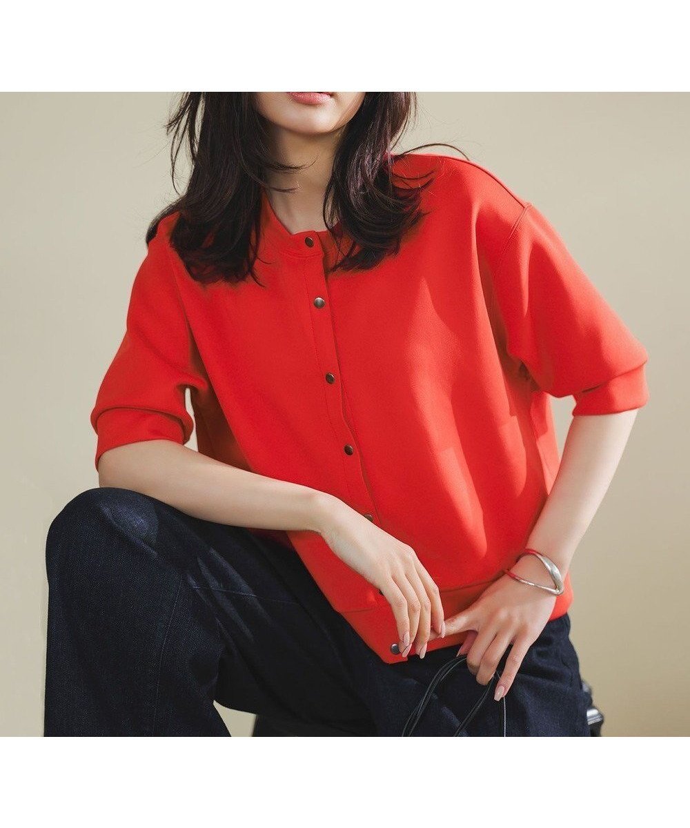 【アンフィーロ 自由区/UNFILO】の【VERY掲載】BEAUTY FORM JERSEY light スナップカーディガン インテリア・キッズ・メンズ・レディースファッション・服の通販 founy(ファニー) 　雑誌掲載アイテム　Magazine Picks & Fashion Features　ファッション雑誌　Fashion Magazines　ヴェリィ　VERY　ファッション　Fashion　レディースファッション　Fashion for Women　トップス・カットソー　Cut & Sew Tops　カーディガン・羽織り　Layered Style Cardigans　インナー　Innerwear　春　Spring　5月号　May Issue　カーディガン　Cardigan, Knitwear　キャミソール　Camisole, Spaghetti Strap Top　抗菌　Antibacterial, Bacteria-Resistant　シンプル　Simple, Minimal　ストレッチ　Stretch, Stretchy Fabric　雑誌　Magazine, Fashion Magazine　ノースリーブ　Sleeveless, No-Sleeve　S/S・春夏　SS, Spring/Summer, Warm Season　夏　Summer　エレガント 上品　Elegant　新作・新入荷　New Arrivals / New In　レッド|ID: prp329100004925356 ipo3291000000036960048