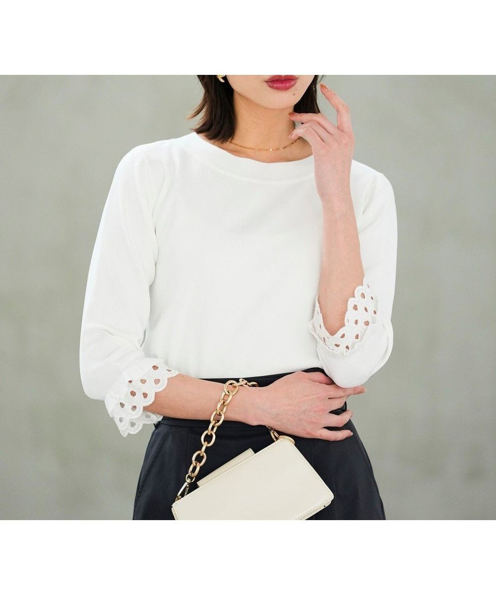 【エニィ スィス/any SiS】の【好印象ブライトニット】レースポイント プルオーバー インテリア・キッズ・メンズ・レディースファッション・服の通販 founy(ファニー) ファッション Fashion レディースファッション Fashion for Women トップス・カットソー Cut & Sew Tops ニット Knit Tops & Sweaters カジュアルプルオーバー・ニットトップス Pullovers & Knit Tops / Casual Pullovers おすすめ Recommended / Our Picks カーディガン Cardigan, Knitwear ストレッチ Stretch, Stretchy Fabric スリット Slit, Slit Detail セーター Sweater, Knitwear デニム Denim, Jeans Material ボトム Bottoms, Lower Wear レース Lace, Lace Fabric 夏 Summer 新作・新入荷 New Arrivals / New In 春 Spring S/S・春夏 SS, Spring/Summer, Warm Season オフ|ID: prp329100004925376 ipo3291000000036960176