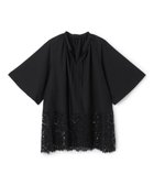 【アンフィーロ 自由区/UNFILO】のレースヘム ギャザーブラウス 人気、トレンドファッション・服の通販 founy(ファニー) ファッション Fashion レディースファッション Fashion for Women トップス・カットソー Cut & Sew Tops シャツ・ブラウス・オフィスカジュアル Elegant Blouses & Button-Ups おすすめ Recommended / Our Picks カーゴパンツ Cargo Pants, Utility Pants ギャザー Gathered, Ruffled スキッパー Skipper, Open Collar デニム Denim, Jeans Material ボトム Bottoms, Lower Wear レース Lace, Lace Fabric 夏 Summer 春 Spring S/S・春夏 SS, Spring/Summer, Warm Season thumbnail ブラック|ID: prp329100004925424 ipo3291000000036960533